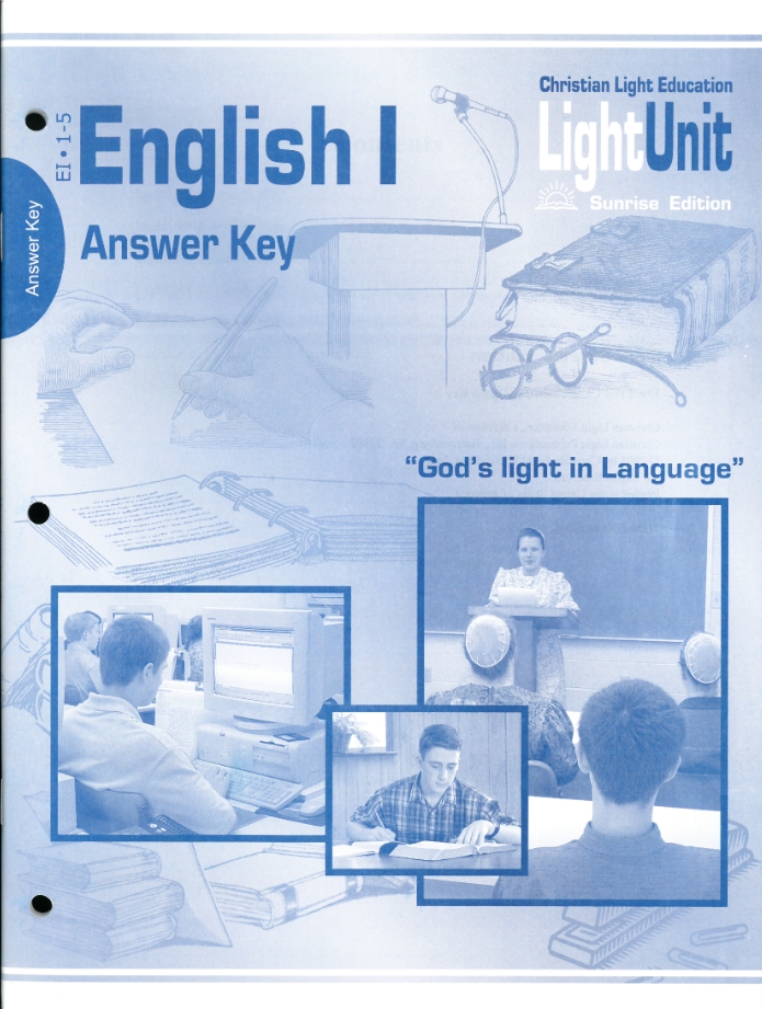 English 1 Answer Key for Light Units 1-5