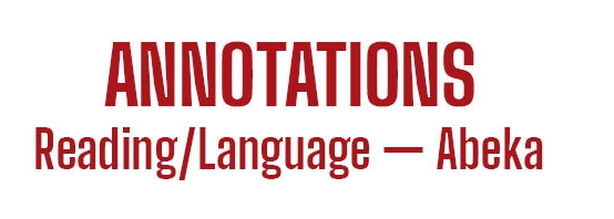 Annotation Labels for Abeka Language Arts & Reading