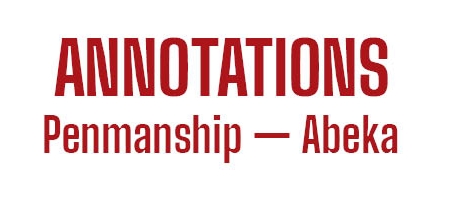 Annotation Labels for Abeka Penmanship