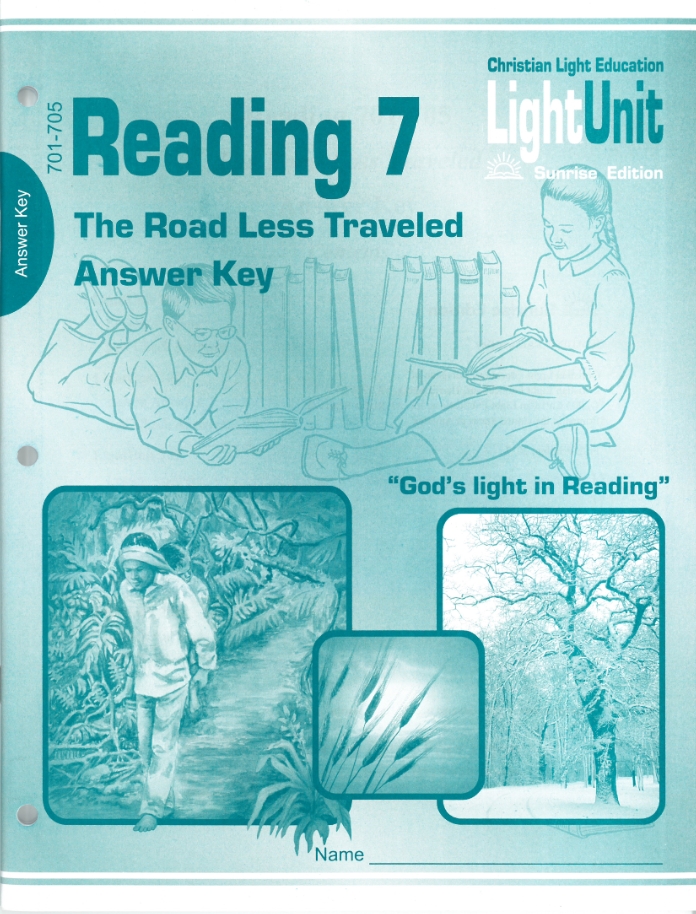 The Road Less Traveled Spiral Answer Key for LightUnits 701-705