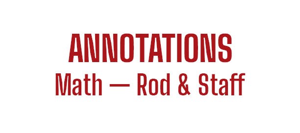 Annotation Labels for Rod & Staff Math