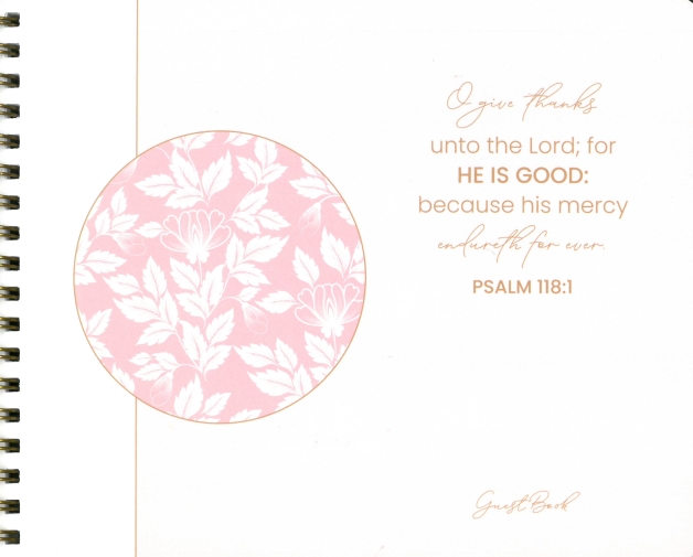 Pink Leaves Guest Book