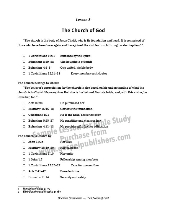 The Church of God - Single Bible Study