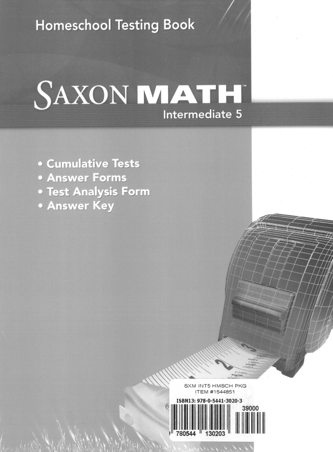Saxon Math Intermediate 5 Homeschool Package
