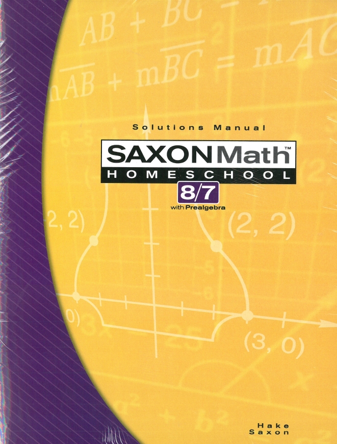 Saxon Math 8/7 Homeschool Kit