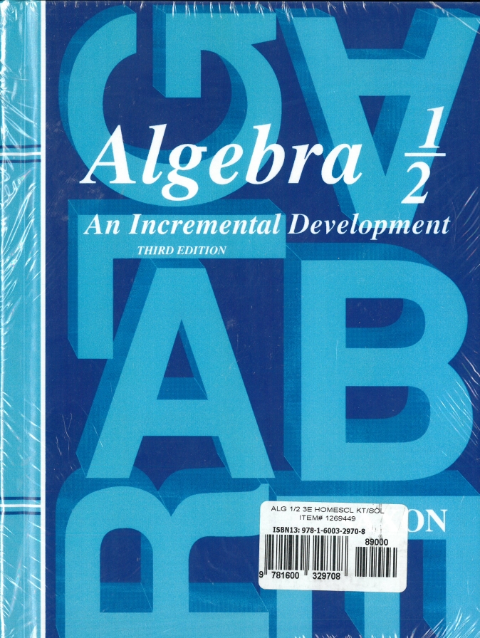 Saxon Math Algebra 1/2 Homeschool Kit