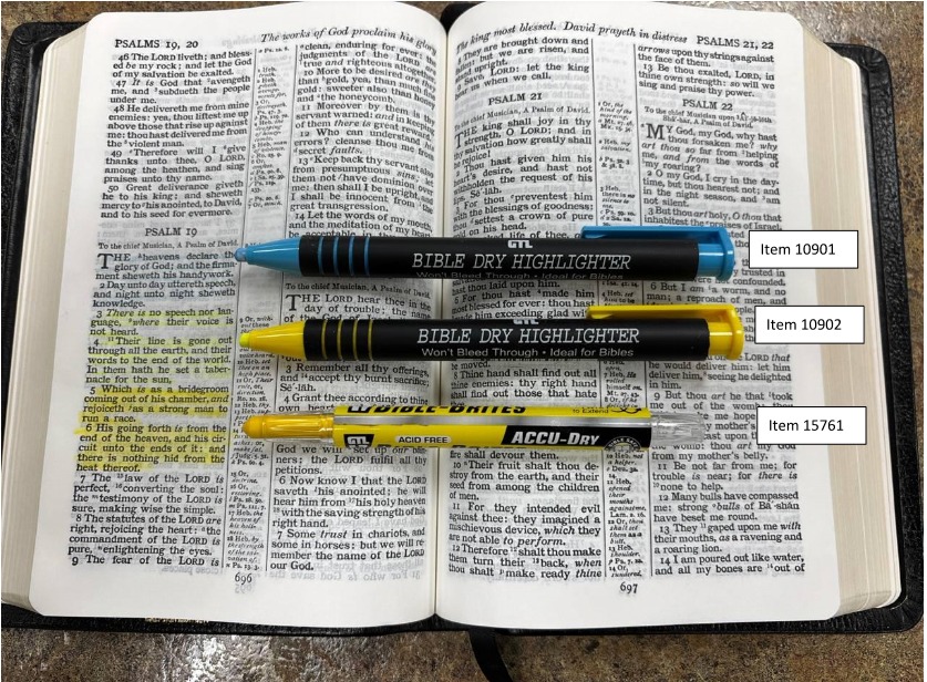 Bible Dry Highlighter, Yellow