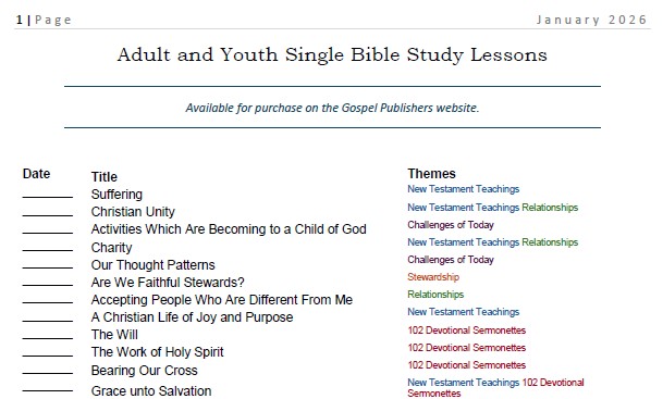 Bible Study Chart