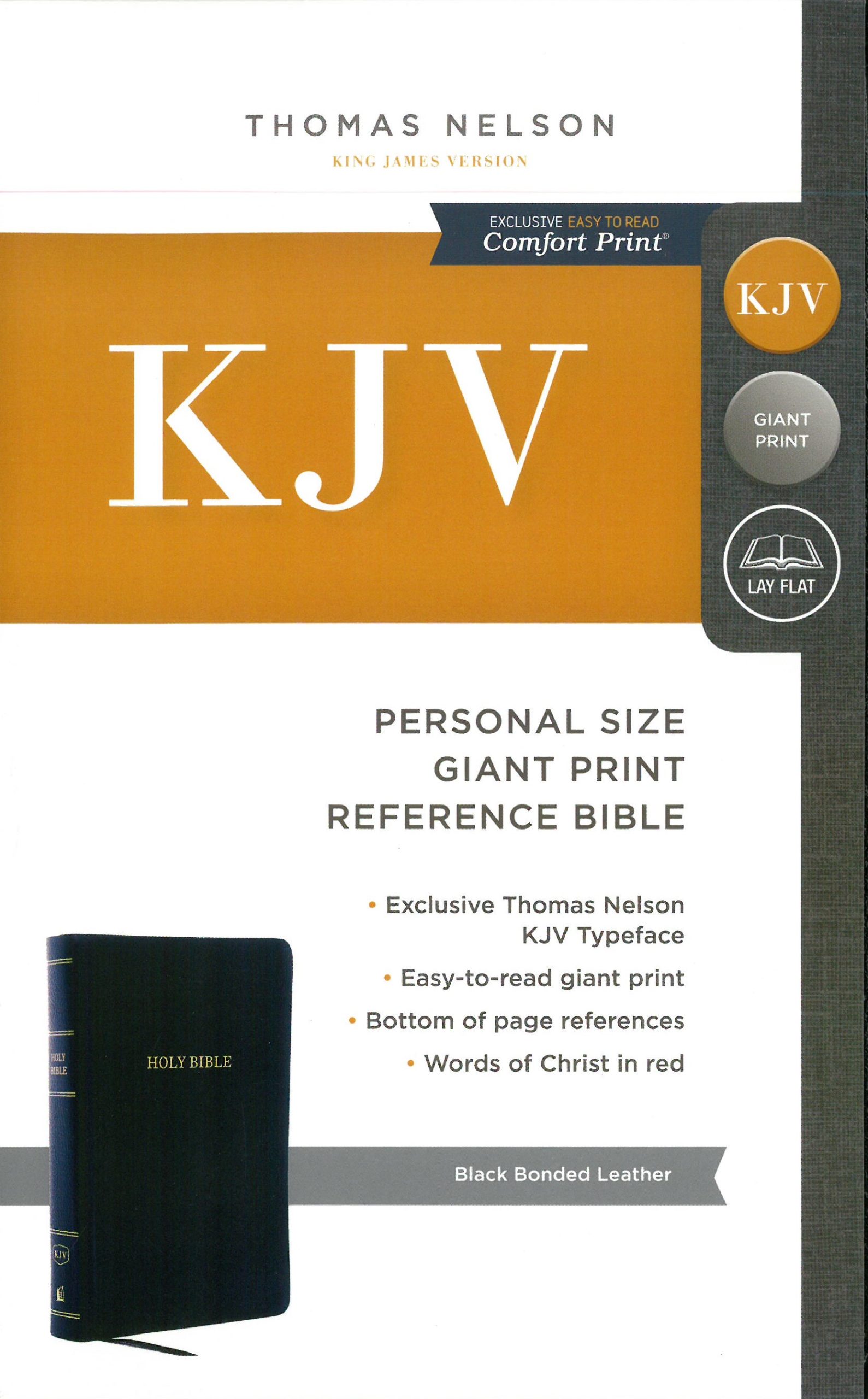 Nelson Personal Size Giant Print Bible, Bonded Leather